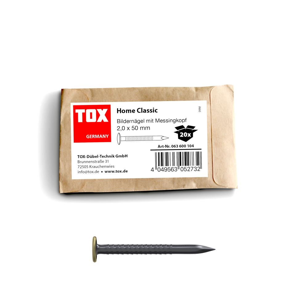 Tox Pictures Nail Home Classic met messing hoofd 2.0 x50 mm