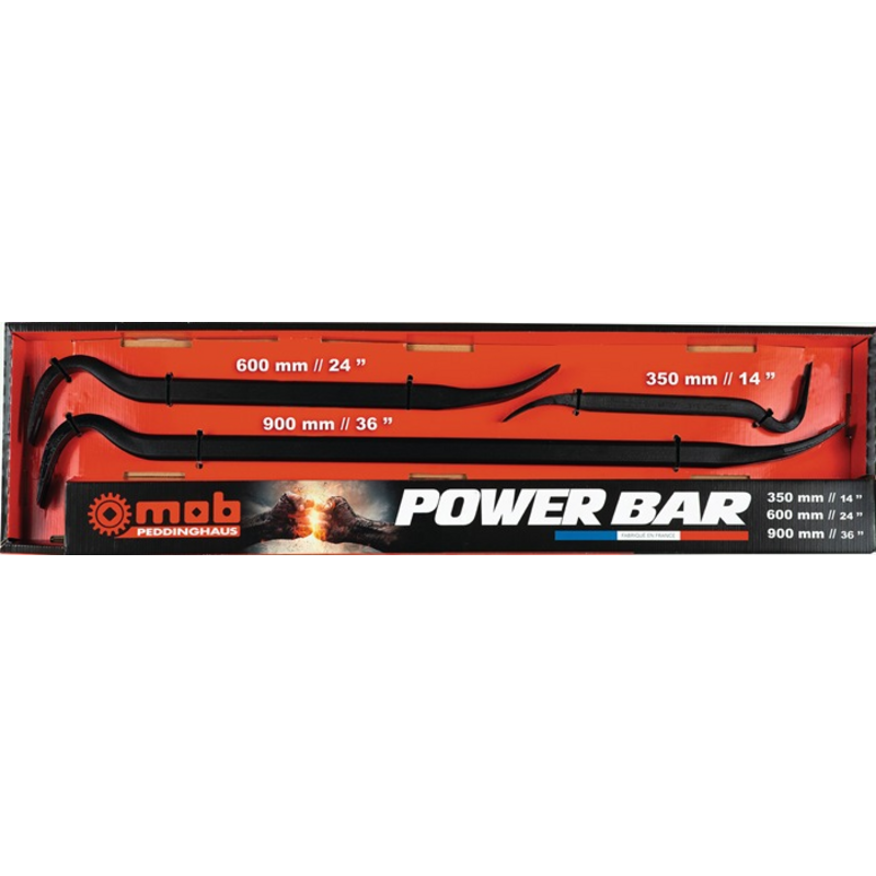Nageleisenset Power Bar Gesamt-L.350/600/900mm Inh