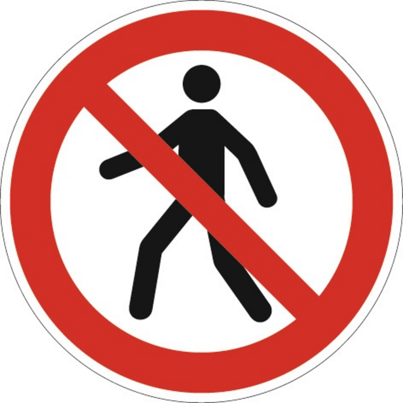 Verbotszeichen ASR A1.3/DIN EN ISO 7010 Fußgänger