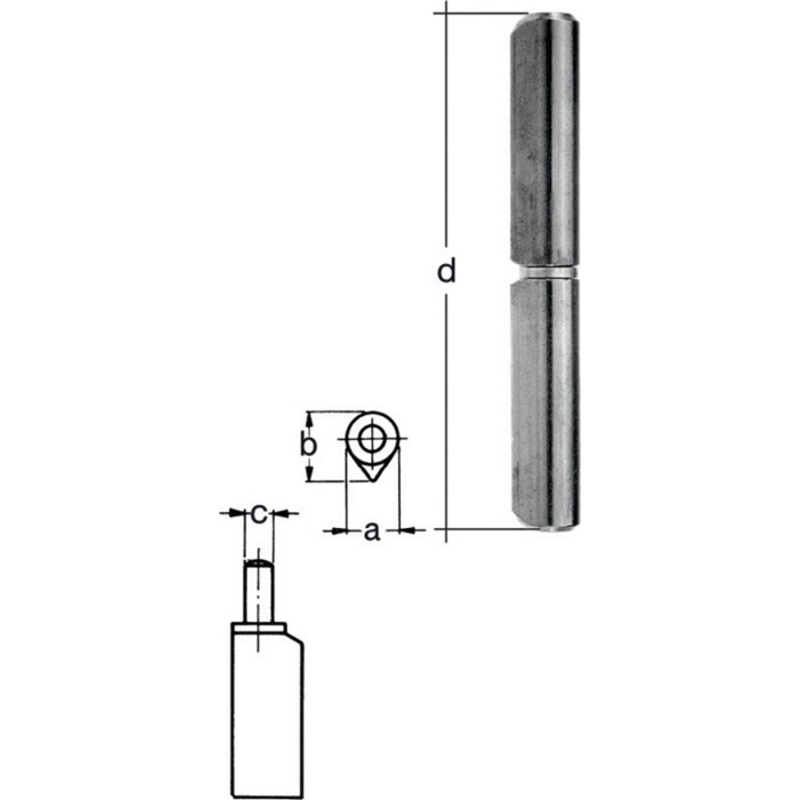 Profilrolle Band-L.160mm STA blk Stift-Ø 12mm GAH