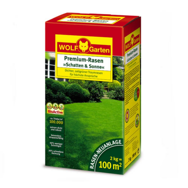 Premium-Rasen Schatten& Sonne LP 100 | 2kg | für 100m²