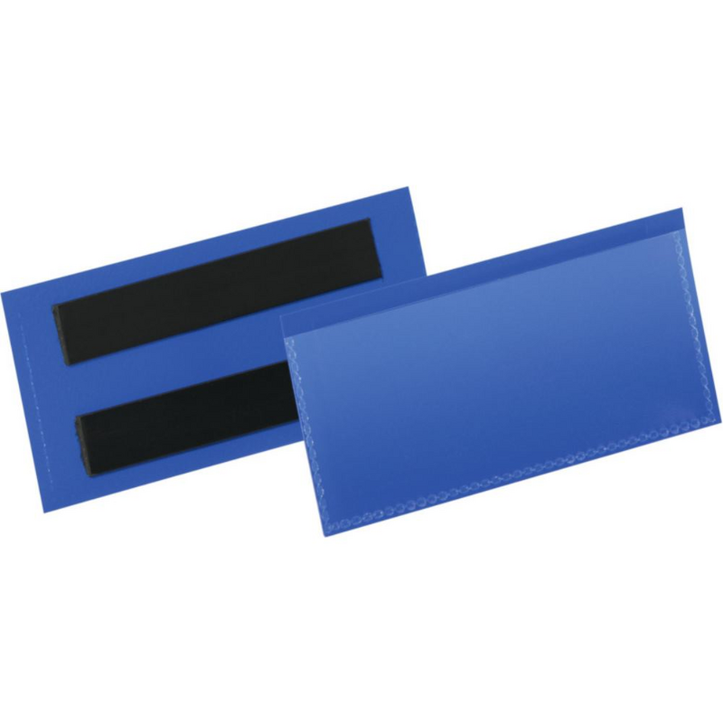 Beschriftungsschild. magnetisch Innenformat: 100 x 38 mm. Außenformat: 110 x 50 mm Farbe: dunkelblau