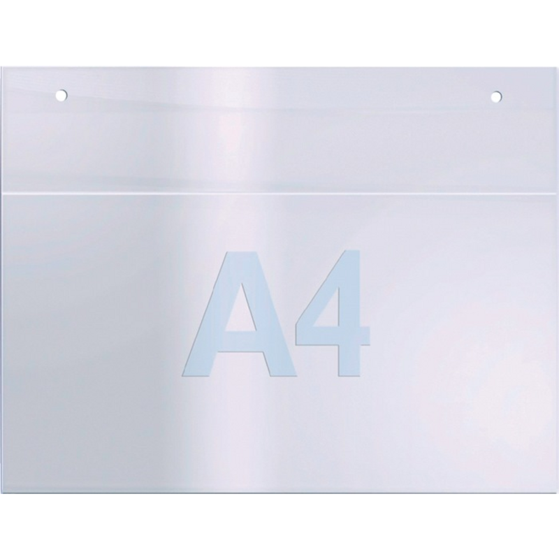 Wandprospekthalter DIN A4 quer Acryl transp.