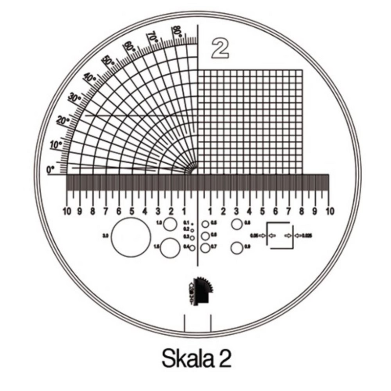 Messskala Tech-Line Skala-D.25/2,5mm Duo-Skala 2 S