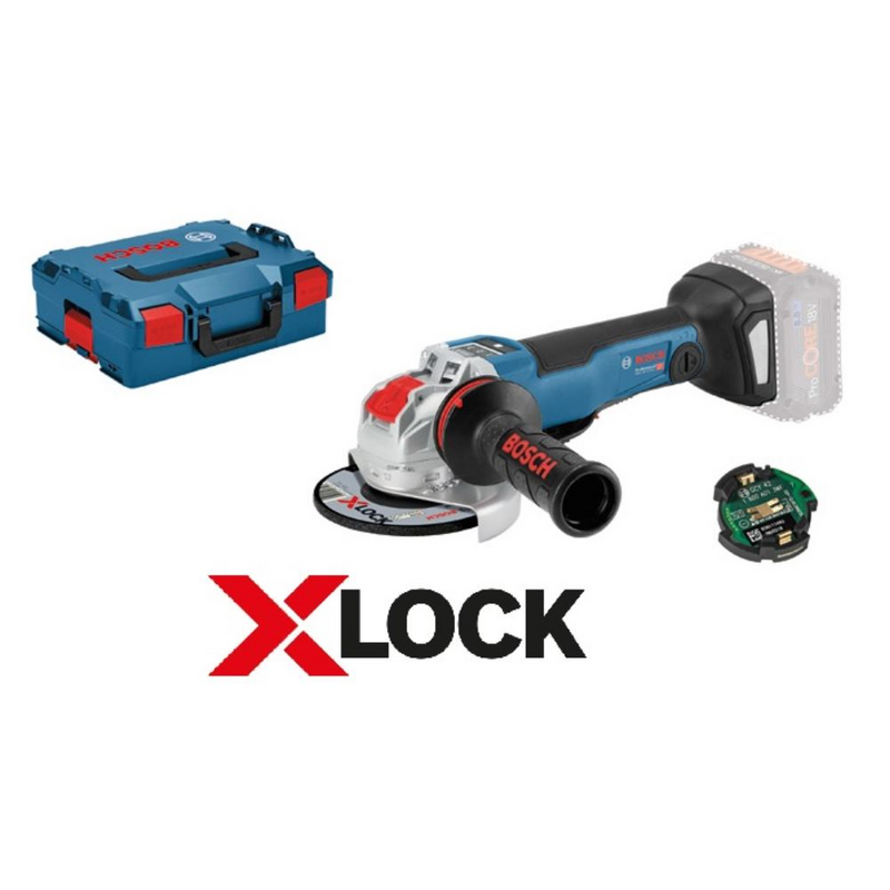 X-LOCK Akku-Winkelschleifer GWX 18V-10 PSC Modul GCY 30-4 | ohne Akku ohne Ladegerät in L-Boxx
