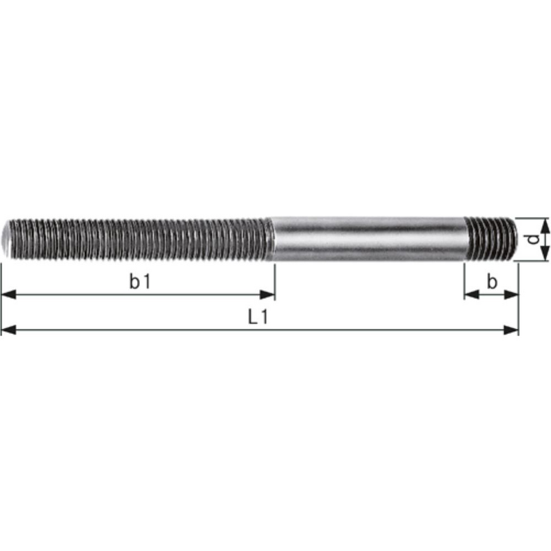 Stehbolzen Stiftschrauben DIN 6379 M 24x500 mm