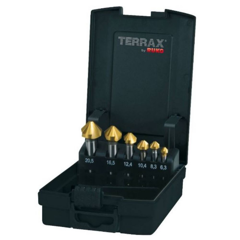 Dreischneidersatz Tin Terrax 6,3 mm-20,5mm TIN Ro
