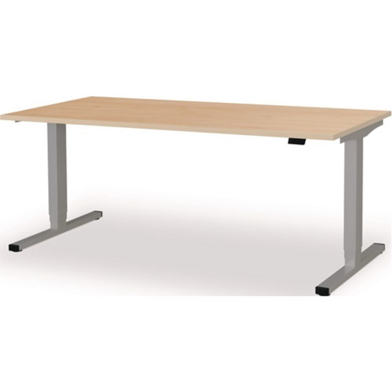 Schreibtisch levero H650-1250xB1800xT800mm weißalu
