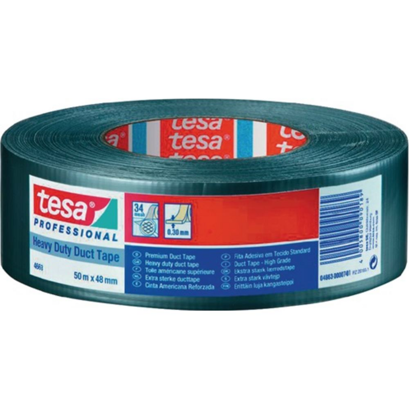Gewebeband duct tape 4663 silber L.50m B.48mm Rl.T