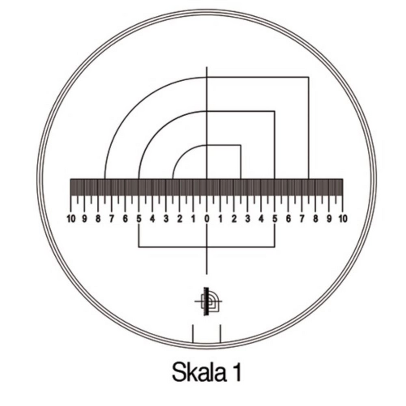 Messskala Tech-Line Skala-D.25/2,5mm Duo-Skala 1-S