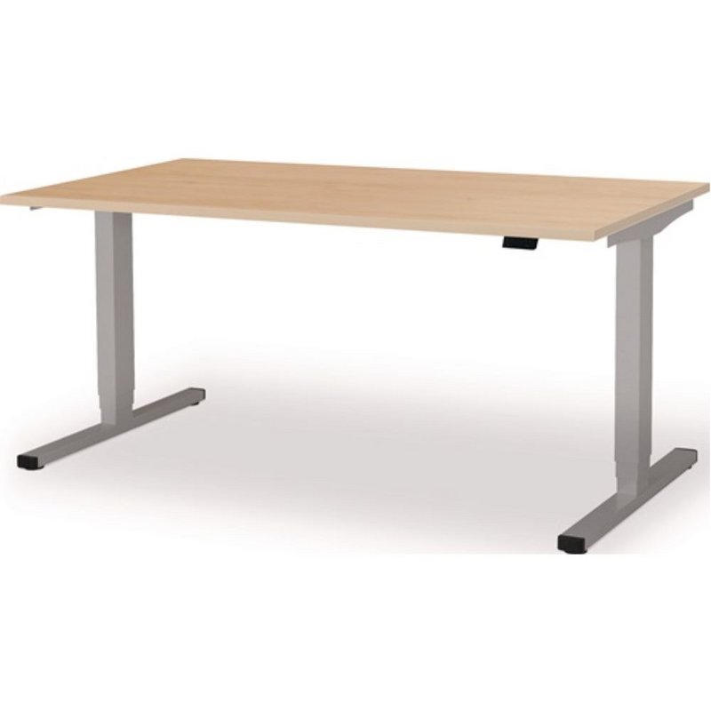 Schreibtisch levero H650-1250xB1600xT800mm weißalu