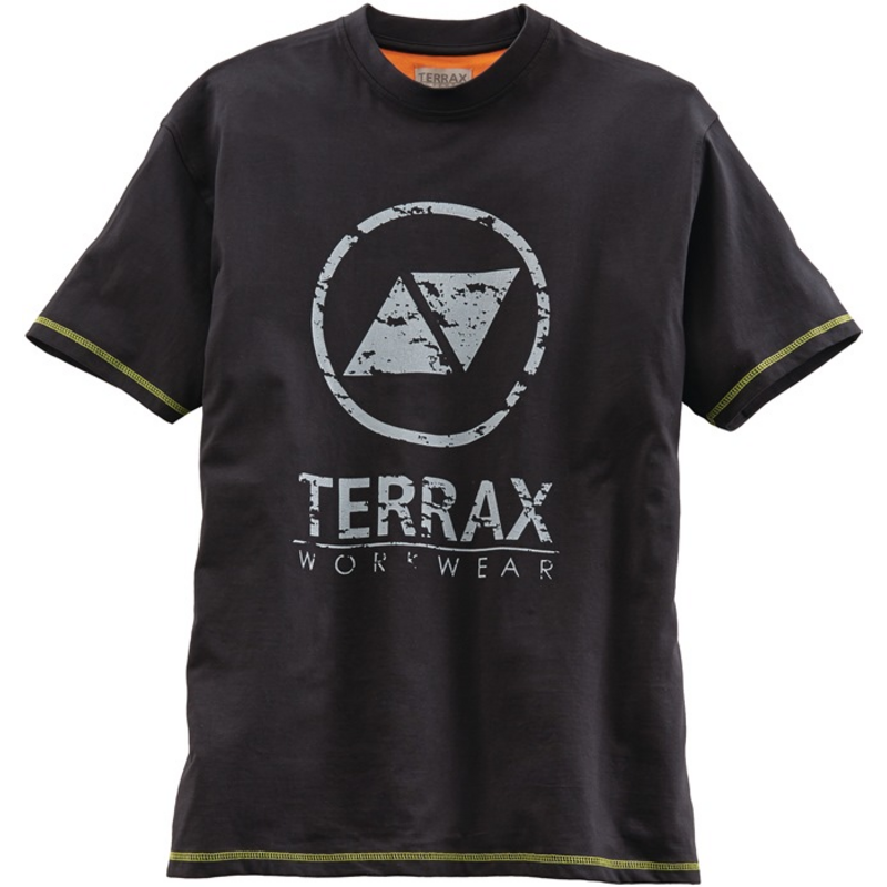 Herren T-Shirt Terrax Workwear Gr.XL schwarz/limet