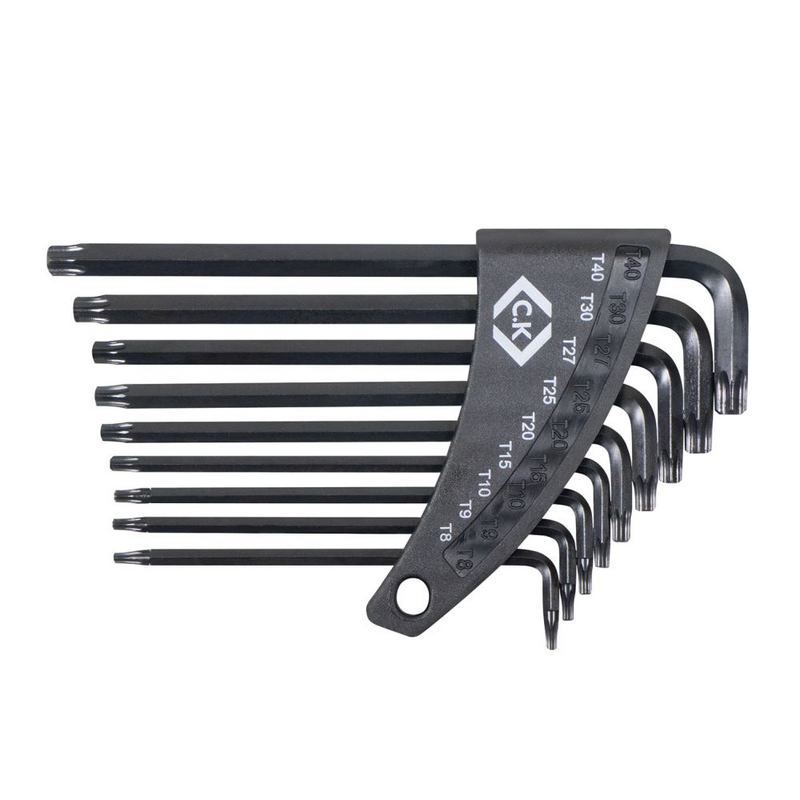TX Stiftschlüssel mit langer Seite für Tamper proof Schrauben, 9 Stück | T4409