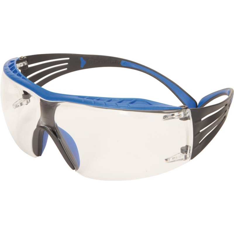 Schutzbrille SecureFit SF401 EN 166 Bügel blau/gra